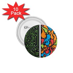 Maintaining Physical Brain 1 75  Buttons (10 Pack) by Sapixe