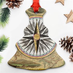 Map Vintage Nautical Collage Ornament (christmas Tree)  by Sapixe