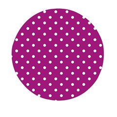 Polka-dots-purple White Mini Round Pill Box (pack Of 3) by nateshop