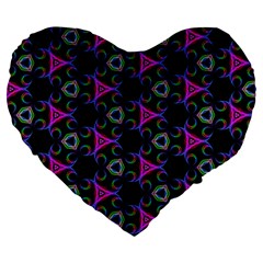 Background-triangle Large 19  Premium Heart Shape Cushions by nateshop