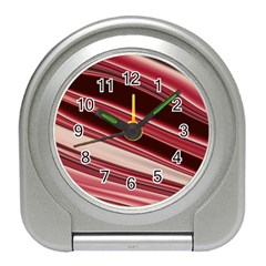 Wave Texture Design Pattern Art Travel Alarm Clock by Amaryn4rt