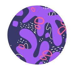 Abstract Background Shapes Banner Mini Round Pill Box (pack Of 3) by Amaryn4rt
