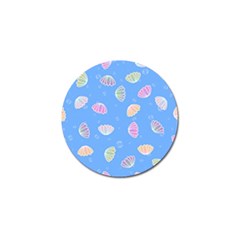 Seashell Clam Pattern Art Design Golf Ball Marker by Amaryn4rt