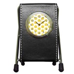 Fruit Food Juicy Organic Yellow Pen Holder Desk Clock Front