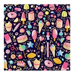Cute-seamless-pattern-with-colorful-sweets-cakes-lollipops Banner and Sign 4  x 4  Front