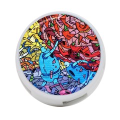 Graffiti-wall-mural-painting-arts 4-port Usb Hub (two Sides) by Simbadda