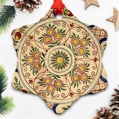 Illustration Painting Vintage Antique Plate China Ornament (snowflake) by Wegoenart