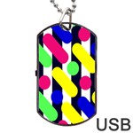 Illustration Geometric Form Circle Line Pattern Dog Tag USB Flash (One Side) Front