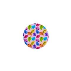 Pattern Illustration Background Abstract Leaves To Dye 1  Mini Buttons by Wegoenart