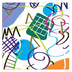 Abstract Pattern Square Satin Scarf (36  X 36 ) by Wegoenart