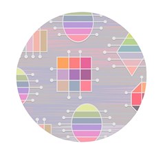 Illustration Pastel Shape Geometric Mini Round Pill Box (pack Of 5) by Wegoenart