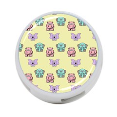Illustration Animals Pastel Children Colorful 4-port Usb Hub (one Side) by Wegoenart