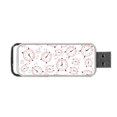 Illustration Background Pattern Texture Clock Portable Usb Flash (one Side) by Wegoenart