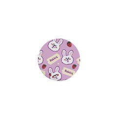 Illustration Rabbit Cartoon Background Pattern 1  Mini Buttons by Sudhe