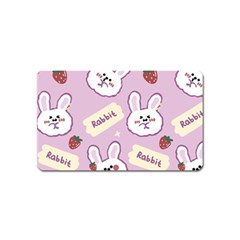 Illustration Rabbit Cartoon Background Pattern Magnet (name Card) by Sudhe