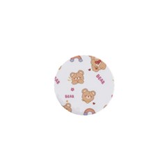 Illustrations Bear Cartoon Background Pattern 1  Mini Buttons by Sudhe
