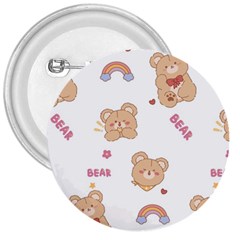 Illustrations Bear Cartoon Background Pattern 3  Buttons by Sudhe