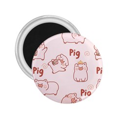 Pig Cartoon Background Pattern 2 25  Magnets by Sudhe