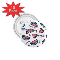 Illustration Watermelon Fruit Sweet Slicee 1 75  Buttons (10 Pack) by Sudhe