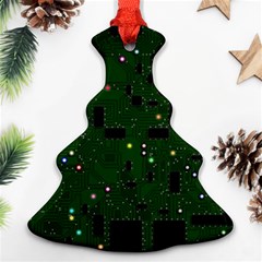 Board Conductors Circuits Christmas Tree Ornament (two Sides) by Jancukart