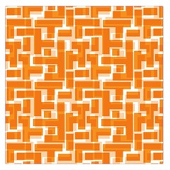 Illustration Orange Background Rectangles Pattern Square Satin Scarf (36  X 36 ) by Amaryn4rt