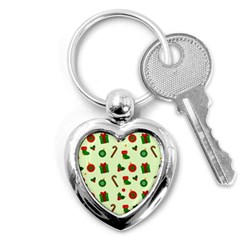 Illustration Festive Background Holiday Background Key Chain (heart) by Amaryn4rt