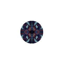 Blue Onn Burgundy 1  Mini Buttons by kaleidomarblingart