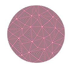 Triangle-line Pink Mini Round Pill Box (pack Of 3) by nateshop