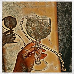 A Little Glass Of White Wine - Italian Drinks Canvas 20  X 20  by ConteMonfrey