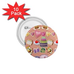Illustration Seamless Pattern Standardize 1 75  Buttons (10 Pack) by danenraven
