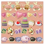 Illustration Seamless Pattern Standardize Square Satin Scarf (36  x 36 ) Front