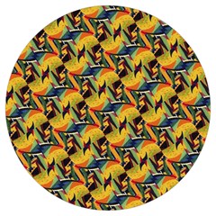 Illustration Geometric Pattern Colorful Pattern Round Trivet by danenraven