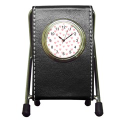 Small Cute Hearts Pen Holder Desk Clock by ConteMonfrey