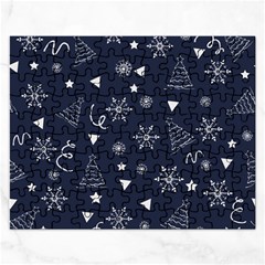 Illustration Christmas Tree Christmas Snow Rectangular Jigsaw Puzzl by danenraven
