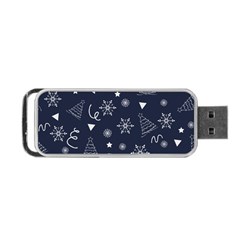 Illustration Christmas Tree Christmas Snow Portable Usb Flash (one Side) by danenraven