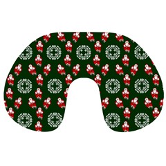 Xmas Christmas Background Travel Neck Pillow by danenraven