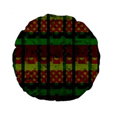 Illustration Background Pattern Texture Design Standard 15  Premium Round Cushions by danenraven