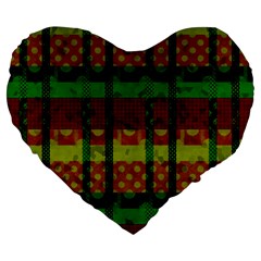 Illustration Background Pattern Texture Design Large 19  Premium Heart Shape Cushions by danenraven