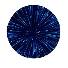 Particle Art Background Blue Mini Round Pill Box (pack Of 5) by Ravend
