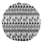 Christmas Trees Pattern Design Large 18  Premium Flano Round Cushions Back