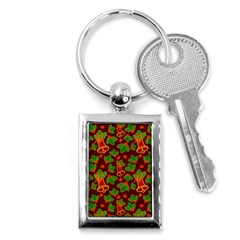 Illustration Xmas Christmas Pattern Key Chain (rectangle) by danenraven
