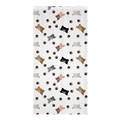 Illustration Cat Paw Background Pattern Cute Shower Curtain 36  X 72  (stall)  by danenraven