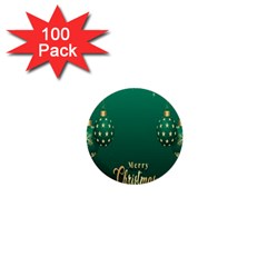 Merry Christmas Holiday 1  Mini Buttons (100 Pack)  by artworkshop