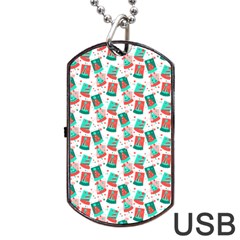 Birthday Pattern Party Celebration Dog Tag Usb Flash (one Side) by danenraven