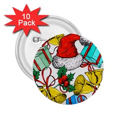 Christmas-gifts-gift-red-december 2 25  Buttons (10 Pack)  by Jancukart