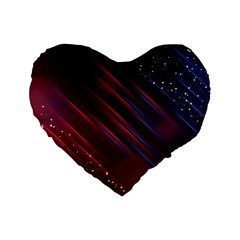 Banner Brochure Flyer Poster Music Standard 16  Premium Flano Heart Shape Cushions by Ravend