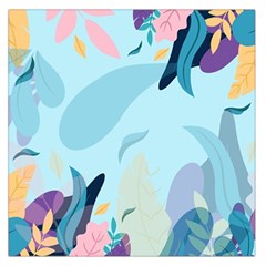 Leaves Leaf Nature Background Plant Square Satin Scarf (36  X 36 ) by danenraven