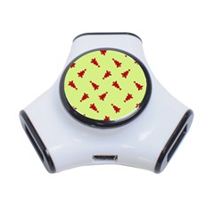 Red Christmas Tree Green 3-port Usb Hub by TetiBright