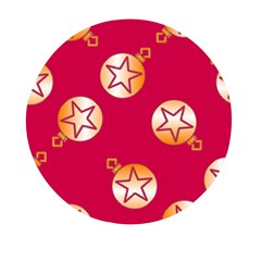 Orange Ornaments With Stars Pink Mini Round Pill Box (pack Of 5) by TetiBright