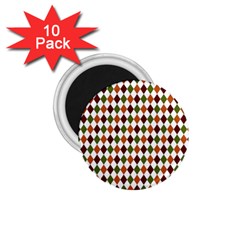 Halloween Palette Plaids   1 75  Magnets (10 Pack)  by ConteMonfrey